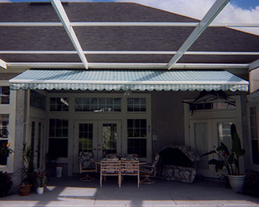 Retractable Awnings can be installed within screened pools